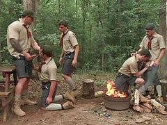 Scout Boys Have Orgy By The Fire
